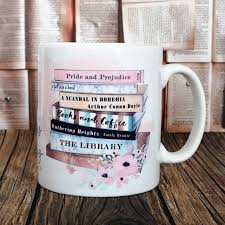Personalised Books Coffee Mug 2 Sided Design Book Mug Uk Etsy Mugs Mugs Uk Personalized Mugs