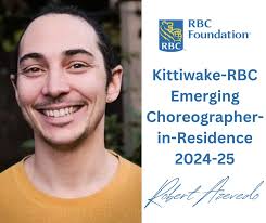 Kittiwake Dance Theatre is very pleased to announce that our emerging  choreographer program is entering its fourth year, made possible through  the continued generous support of the RBC Foundation 🙌 Robert Azevedo