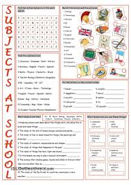 School Subjects Vocabulary Exercises Licoes De Gramatica Atividades De Alfabetizacao Matematica Aulas De Ingles