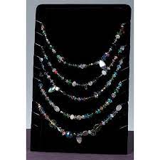 Multi Necklace Flat Display Stand 9x14 Black Velvet 7701619 Hsn Black Velvet Necklace Necklace Display Velvet Necklace