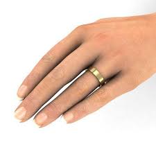 14k Yellow Gold Men S Women S Wedding Bands 4mm Light Flat 6 5 Womens Wedding Bands Wedding Bands Wedding Rings