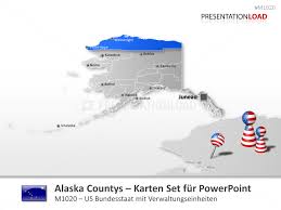 Map of alaska (overview map) : Powerpoint Landkarte Alaska Counties Usa Presentationload