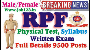 railway police 9500 posts male female physical test