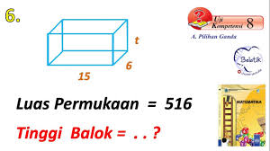 Secara umum, rumus untuk mencari volume prisma adalah: Mencari Tinggi Prisma Diketahui Luas Permukaan Buku Paket Bse 8 Smp Revisi 2017 Uji Kompetensi 8 Youtube