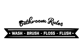 Download Bathroom Rules Wash Brush Floss Svg Cut Files Free Western Svg Cut Files PSD Mockup Templates