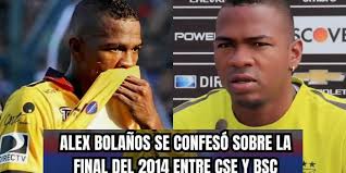 El exjugador de #BarcelonaSC, Álex Bolaños, habló de lo que sucedió después  de su expulsión en la final del 'Clásico del Astillero' en el 2014. Alex  habló con Máximo Banguera y Marcos