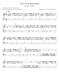 Your new boyfriend is a song by wilbur soot officially released on december 11th, first revealed on tommyinnit's stream in early july 2020 and later sang on nihachu's type out all lyrics, even if it's a chorus that's repeated throughout the song. Your New Boyfriend Wilbur Soot Easy Piano Sheet Music For Piano Solo Musescore Com