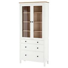 Ikea kitchen cabinets are the perfect storage solution for a cool, clean, and organized home. Hemnes Glass Door Cabinet With 3 Drawers White Stain Light Brown 35 3 8x77 1 2 90x197 Cm Ikea