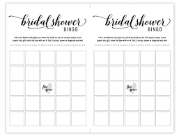 Each card will be different. Free Printable Bridal Shower Games Bridal Shower Bingo Cards