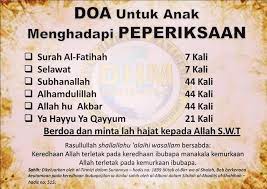 Bacaan doa untuk majlis rasmi di sekolah. Facebook
