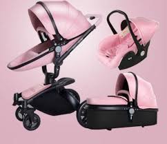 Aulon Brand Luxury Pink Stroller For Girls Full Set Travel System Bassinet Stroller With Car Seat Pink Stroller Baby Prams Stroller