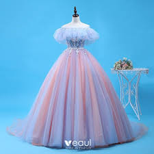 Check spelling or type a new query. Chic Beautiful Sky Blue Blushing Pink Quinceanera Prom Dresses 2018 Ball Gown Appliques Beading Off The