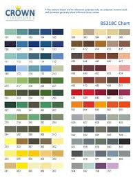 Crown Shade Chart Crown Colour Chart Pdf Kitchen Paint