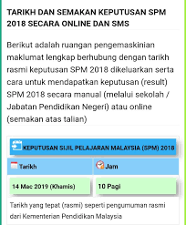 Cara semak spmu secara sms. Tarikh Semakan Keputusan Spm Akademi Pintar Raihana Facebook