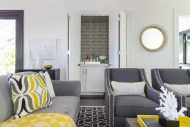 Yellow decor are you brave. Contemporary Gray Living Room With Yellow Accents Hgtv