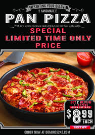 Pan Pizzas Are Back For A Limited Time At Domino S Nassau Panpizza Specialprice Handmade Limitedtime Nassau Dominosnassau Pan Pizza Domino Dominos Pizza
