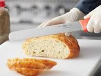Choice 10" Serrated Edge Slicing / Bread Knife with Red Handle