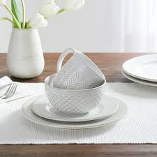 Browse a large selection of farmhouse dinnerware set ideas for formal or casual dining, including dish sets, plate sets and place settings. Better Homes Gardens 16 Piece Modern Farmhouse Mix Match Dinnerware Set Walmart Com Walmart Com