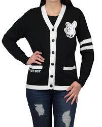 Playboy Unisex Varsity Knit Cardigan Circle Exhibits