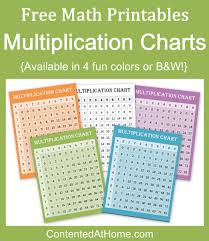 Printable Multiplication Charts Thrifty Homeschoolers