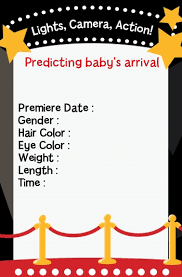 Choosing custom baby shower invitations. A Star Is Born Hollywood Baby Prediction Baby Shower Game Card Baby Shower Game Cards Baby Prediction Baby Shower