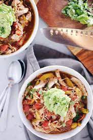 Need to feed a crowd and looking for yummy crockpot chicken recipes? Crockpot Chicken Enchilada Soup Paleo Whole30 Keto The Real Simple Good Life