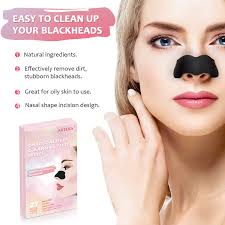 Deep blackheads on your nose? Amazon Com Auslka Blackhead Pore Strips Blackhead Remover For Nose 27 Counts Deep Cleansing Charcoal Strips Beauty