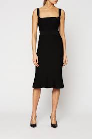 Scanlan Theodore Crepe Knit Bralette Dress Bralette Dress Black Knit Dress How To Wear