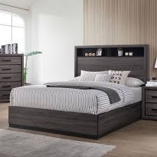 Hillsdale furniture oak tree wood twin headboard country pine. Conwy Gray Wood Grain Finish Queen Bed Furniture Of America Cm7549