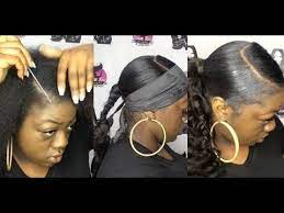 Invisible Ponytail With Swoop Youtube Invisible Ponytail Weave Ponytail Hairstyles With Bangs