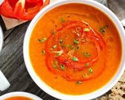 Recette De Soupe Tomates Et Carottes Aux Poivrons Rotis Recette Recettes De Cuisine Recette Soupe Soupe De Poivron Rouge