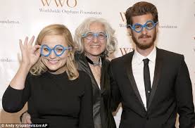Andrew Garfield and Amy Poehler get silly for a good cause with comedy  glasses at charity gala