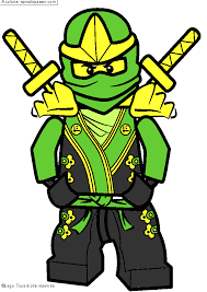 Dessin Colorie Lloyd Ninjago Vert Par Un Invite Sans Depasser