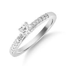 Inel de logodna din aur de 18k cu diamant de 0,25 ct culoare h transparenta si. Inel De Logodna Din Aur Alb De 18k Cu Diamant De 0 24ct Si Diamant De 0 125ct Teilor