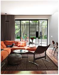 Orange Sofa Curtains Perfect Color Combo Orange Home Decor Home Decor Orange Sofa