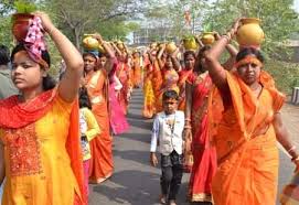 Kalash Yatra on Shri Hanuman Yagna श्री हनुमान यज्ञ पर निकली कलश यात्रा,  Dhanbad Hindi News - Hindustan