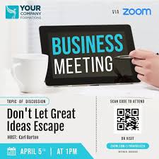 Zoom Business Meeting Instagram Image In 2020 Webinar Invitation Business Invitation Invitation Design Birthday