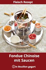 Fondue Chinoise Mit Saucen Rezept Rezept Rezepte Fondue Chimichurri Rezept