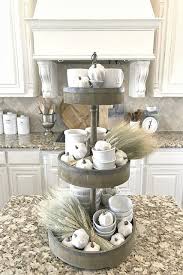 One Of My Favorite Homegoods Finds Is This 3 Tiered Tray I Love Styling It For Each Season And Love The St Tray Decor Kitchen Island Decor Tiered Tray Decor