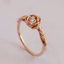 Rose Engagement Ring Rose Gold Engagement Ring Unique Etsy Rose Engagement Ring Vintage Gold Engagement Rings Rose Gold Engagement Ring