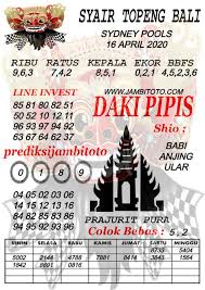 Syair Togel Sydneypools Akurat 16 April 2020 Di 2020 Topeng Sydney Bali