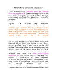 Maka di hasilkan rumus : Menuntut Ilmu Perlu Ikhlas Kerana Allah