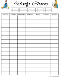 Printable Chore Chart Qmsdnug Org