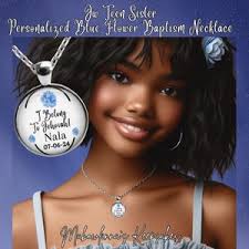 Grande regalo di collana acquamarina e blu ceco per il regalo di battesimo  delle sorelle JW regalo della scuola dei pionieri assemblea della  convenzione JW