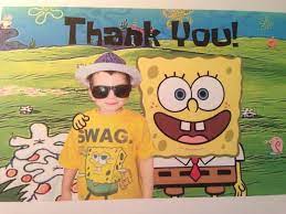 Spongebob Thank You Card Spongebob Superhero Spongebob Superhero Party