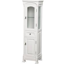Wyndham Collection Andover 18 In W Linen Storage Cabinet In White The Home Depot Canada