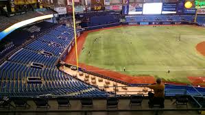 tropicana field lower level outfield baseball seating