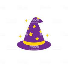 Simple Cartoon Wizard Hat Icon Vector Illustration Simple Cartoon Vector Illustration Free Vector Art