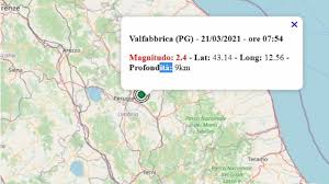 Dopo il forte terremoto di magnitudo 6 nel reatino (3,36), una scossa di magnitudo 3.9 è stata registrata alle 3,41 vicino norcia, in provincia di perugia, con epicentro a 7 chilometri di profondità. Terremoto In Umbria Oggi 21 Marzo 2021 Scossa M 2 4 In Provincia Perugia Dati Ingv