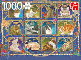 More than 4000 1000 piece cat puzzle at pleasant prices up to 7 usd fast and free worldwide shipping! Jumbo Jigsaw Puzzle Francien Cat Horoscope 1000 Puzzle Palace Aust